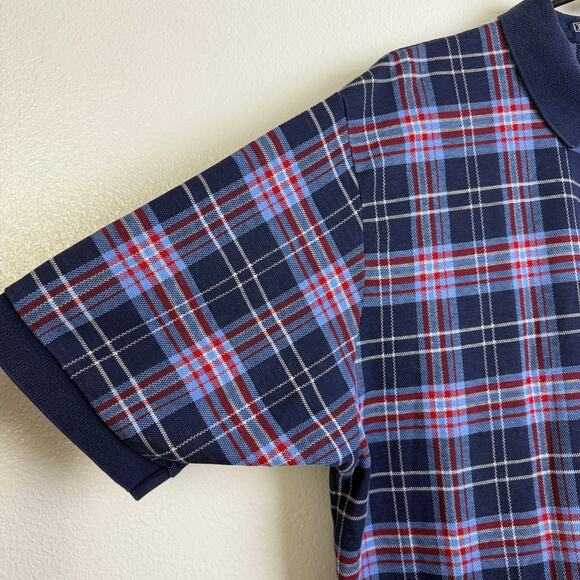 Vtg Polo Ralph Lauren Shirt Mens XL Plaid Red Blue Short Sleeve Button Casual * - Picture 10 of 11